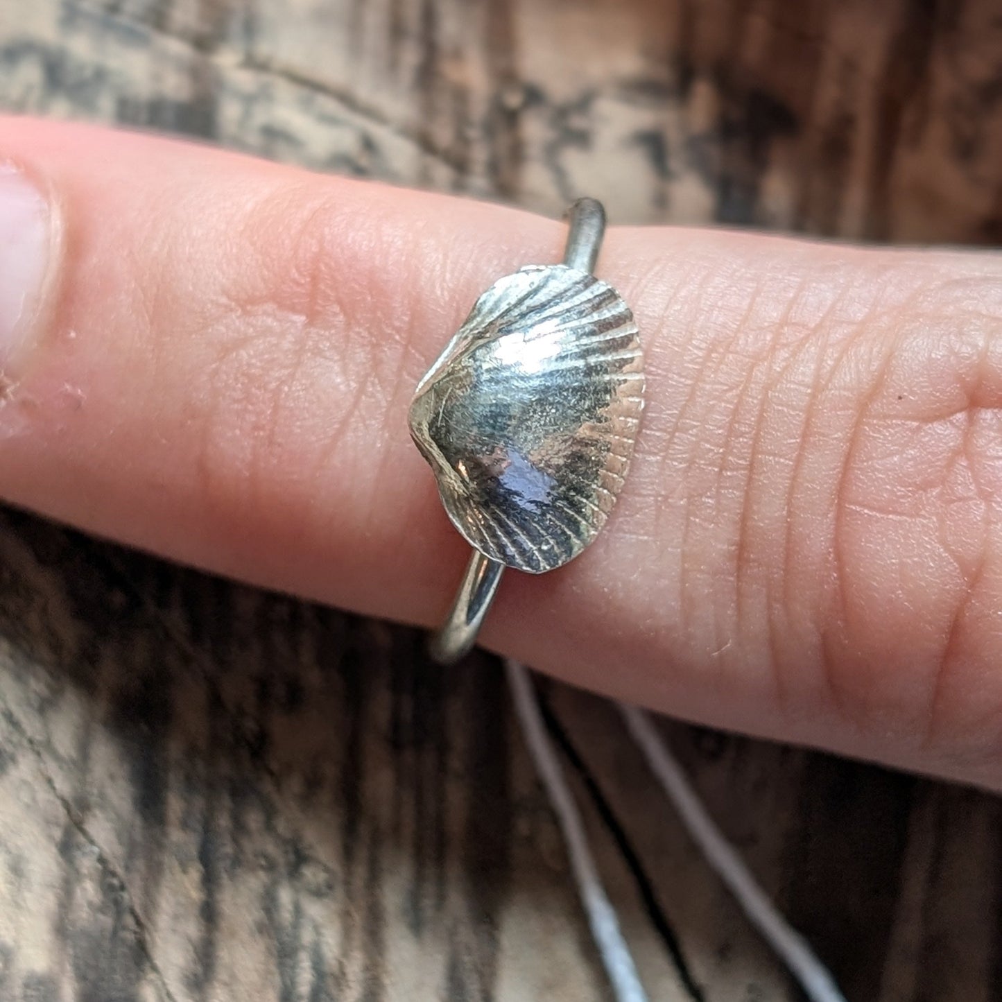 Cockle shell silver ring (MADE TO ORDER)