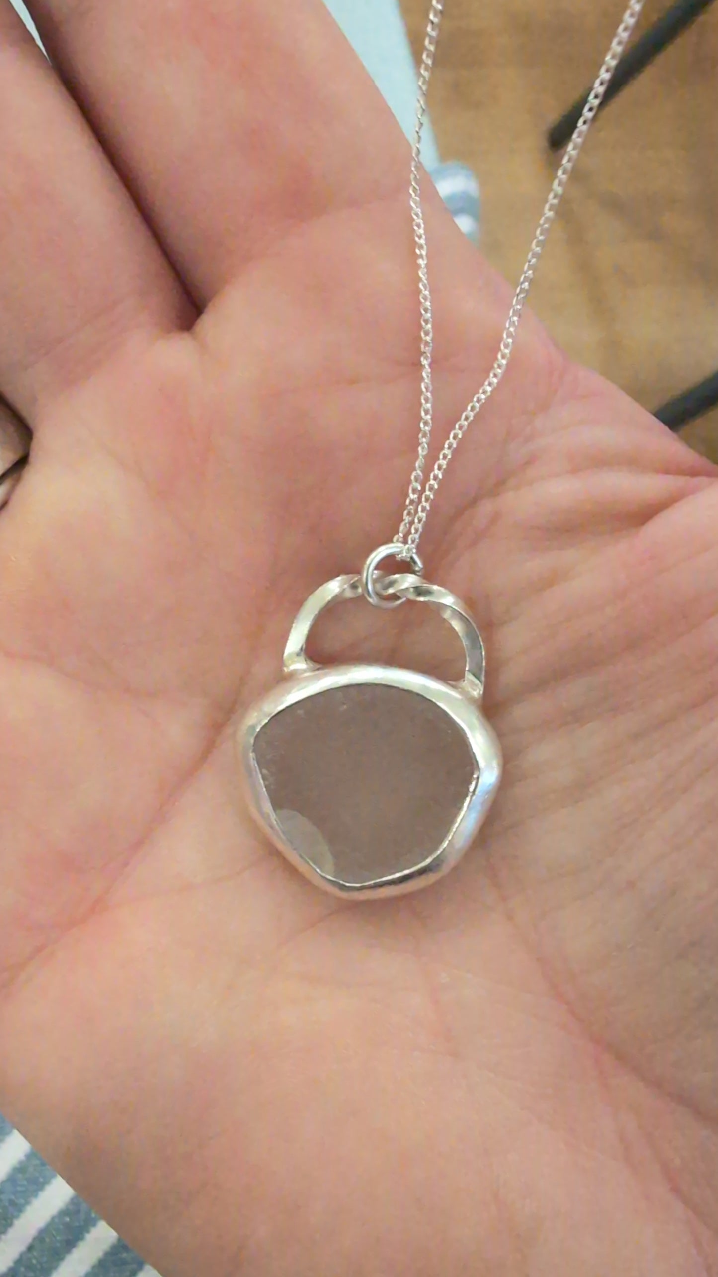 Sea glass twist pendant