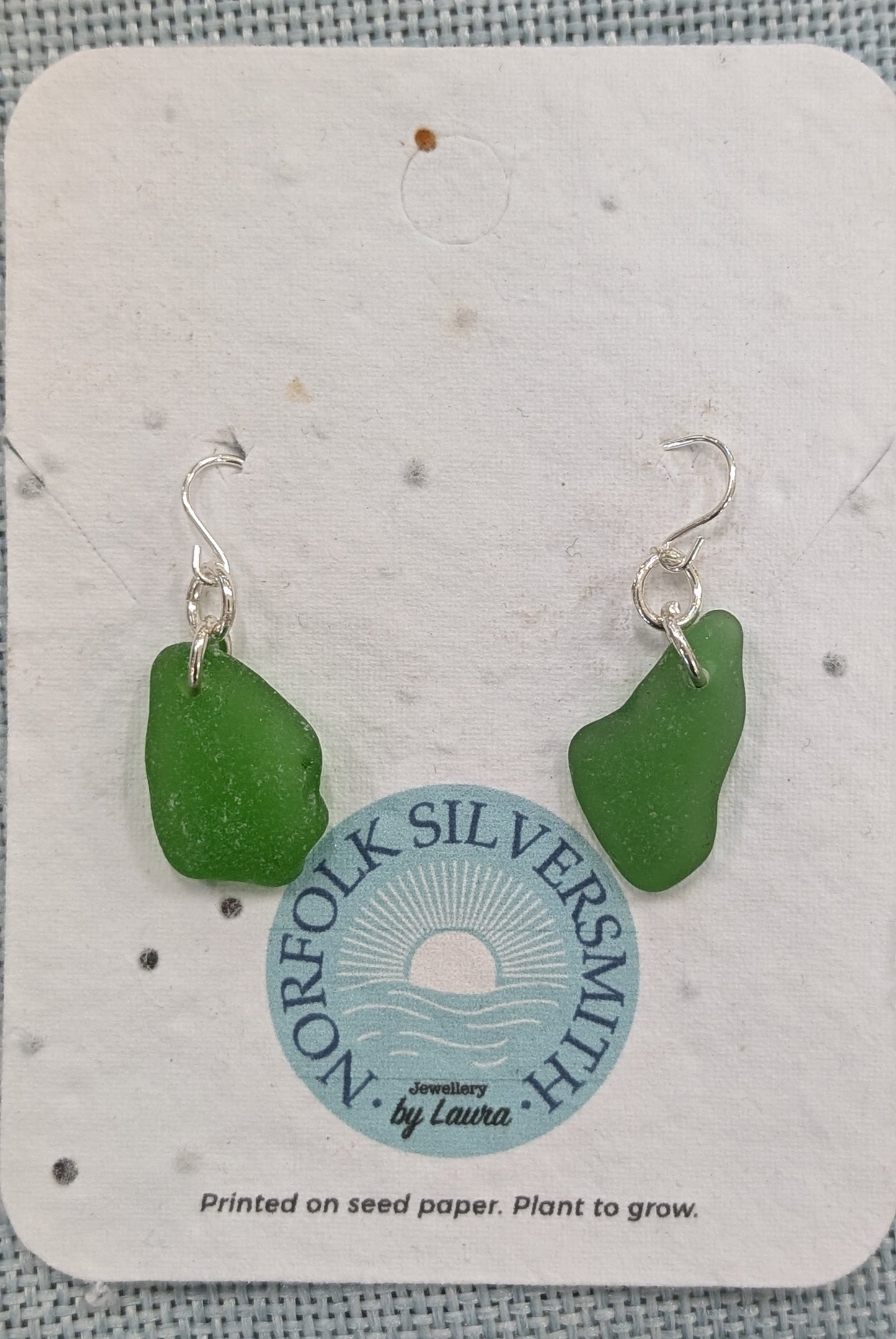 Irregular pairs - sea glass hook earrings