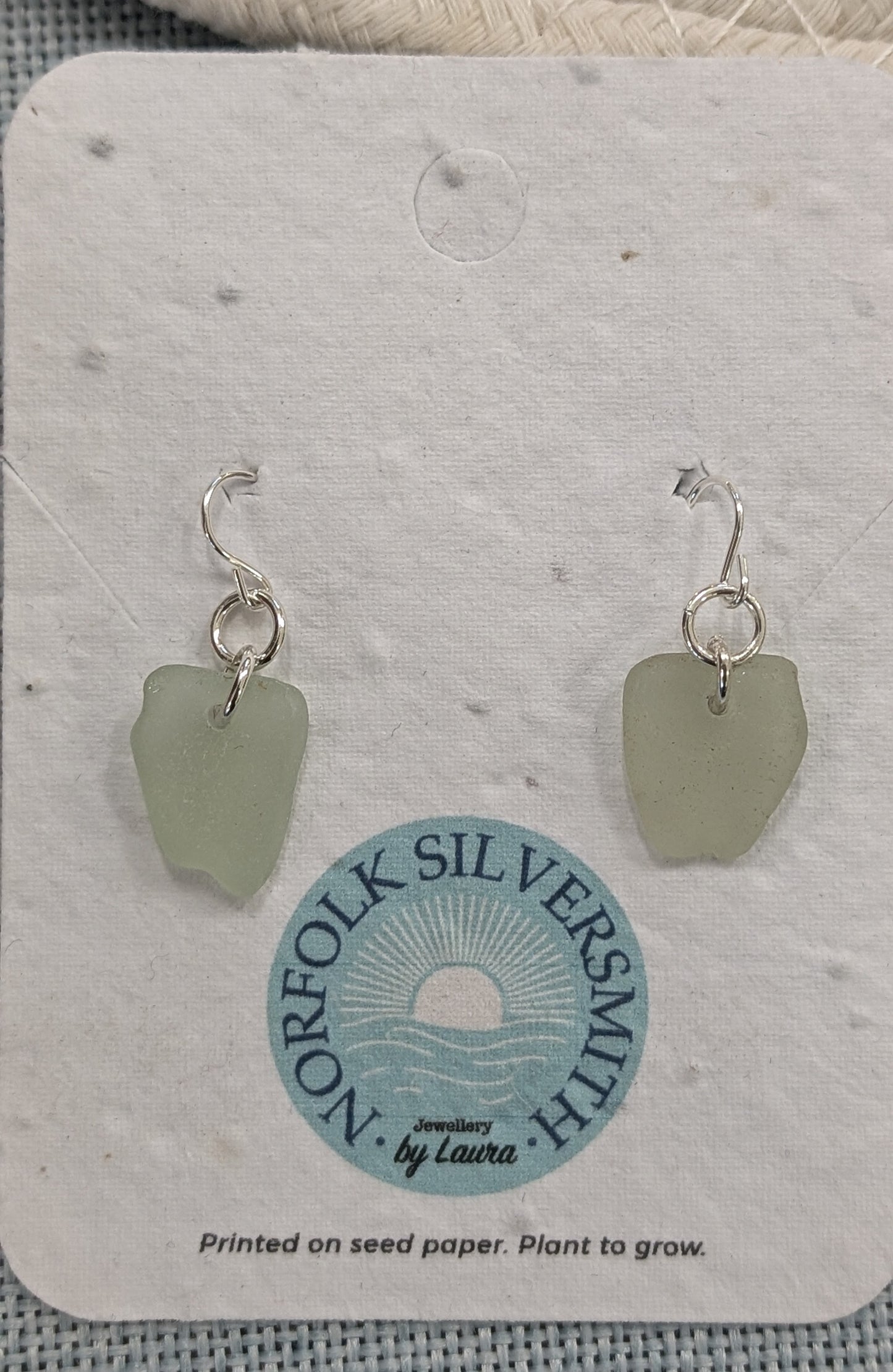 Irregular pairs - sea glass hook earrings